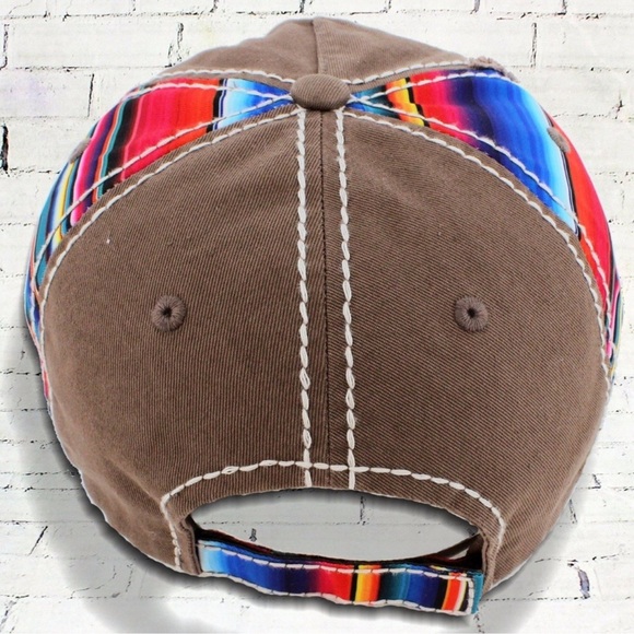 NWOT 🧢🐴 KBETHOS DISTRESSED BROWN 100% COTTON ADJUSTABLE HORSE BASEBALL HAT CAP - Picture 3 of 6